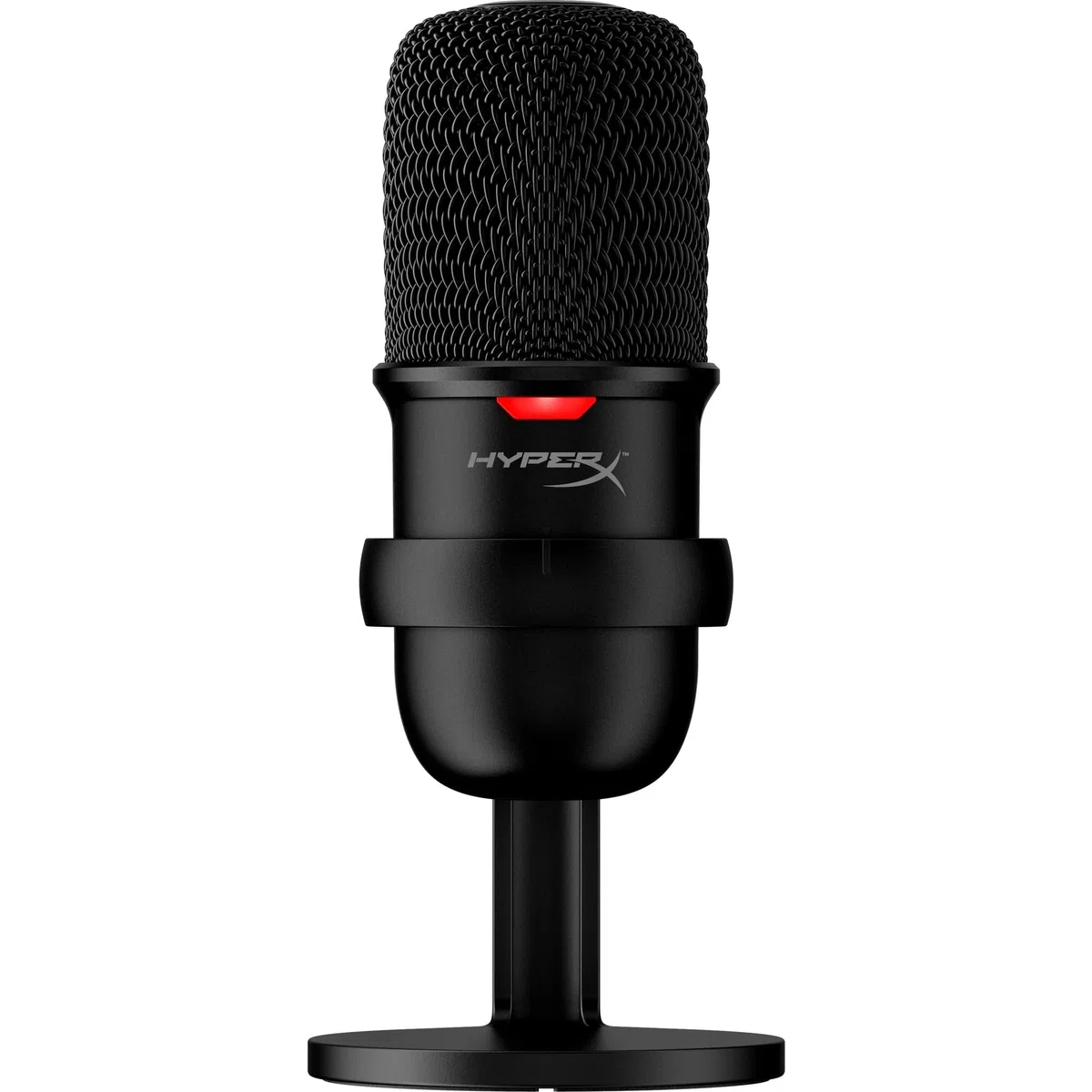 HyperX Solocast, Microfono da gaming, USB a condensatore, Sensore Tap-To-Mute, Registrazione 24bit/96 kHz, per Gaming, Streaming, Podcast, Twitch, Youtube, Compatibile con PC/PS5/PS4, USB-C, Nero