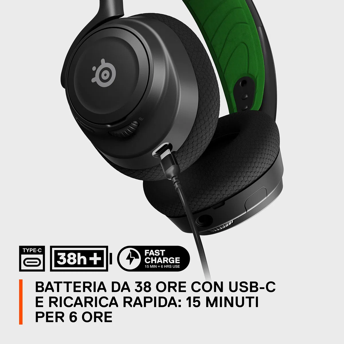 SteelSeries Arctis Nova 7X Cuffia da gaming wireless multipiattaforma 2.4GHz Bluetooth driver magnetici al neodimio batteria USB-C 38 ore ClearCast Gen2 AI PS5 PC VR Mobile