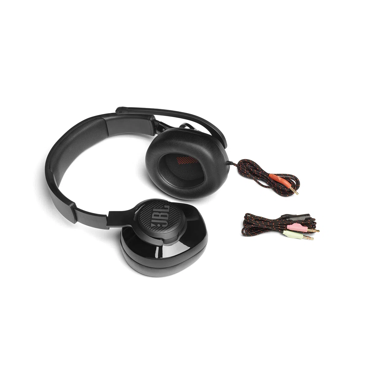JBL Quantum 200 - Cuffie da gioco sovrauricolari cablate, misura L, colore: Nero