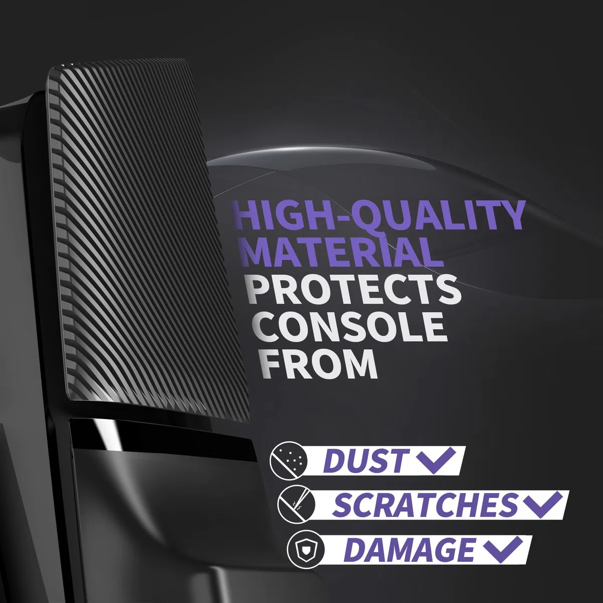 eXtremeRate eXcover Copertura Ricambio Compatibile con ps5 Slim Console Disc Edition, Cover Coperchio Custodia Placca Shell Ventilata per ps5 Slim Disc Console, Nero