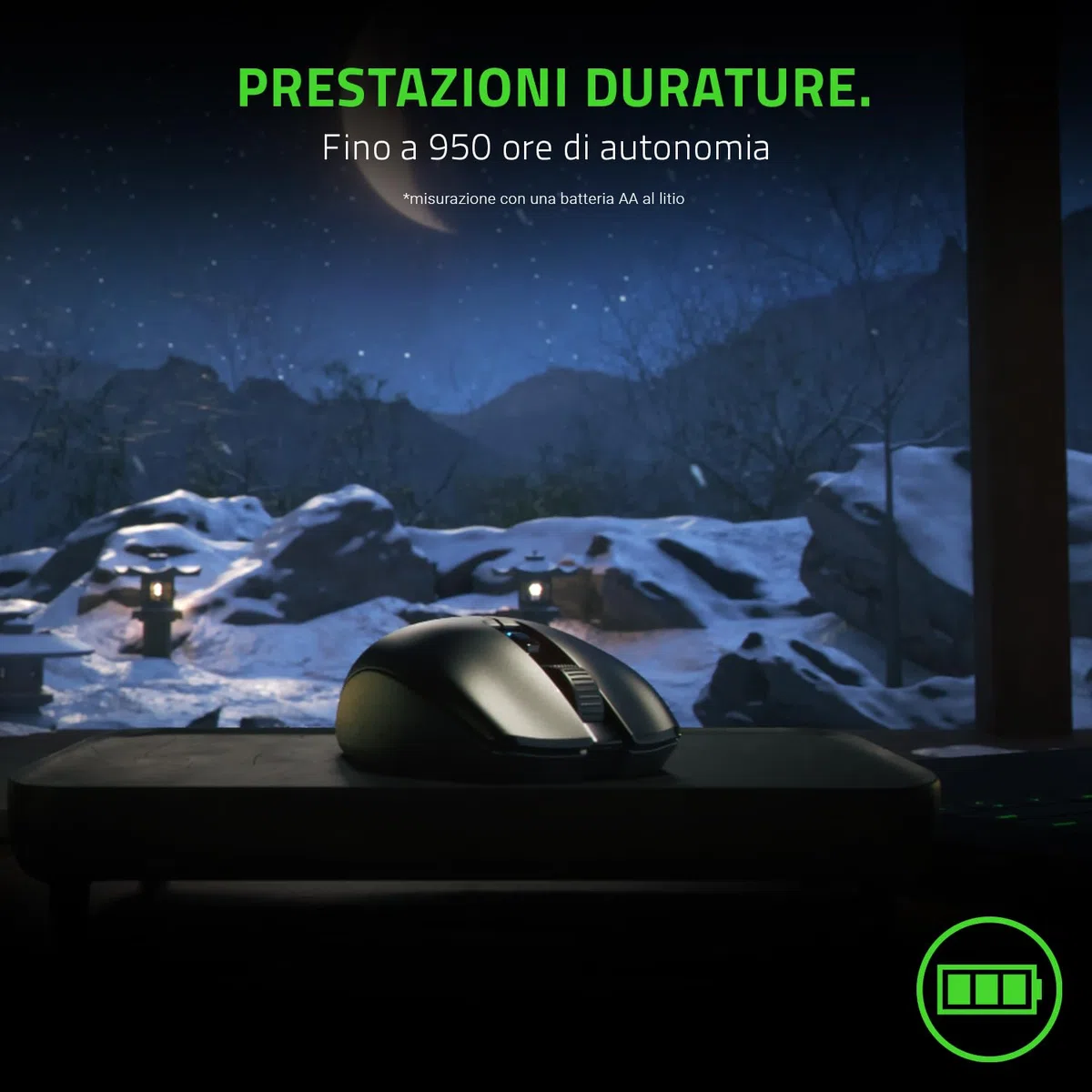 Razer Orochi V2 - Mouse da Gioco Wireless Mobile con Durata Della Batteria Fino a 950 Ore (Design leggero, Bluetooth, Interruttori Meccanici del Mouse di Seconda Generazione) Nero