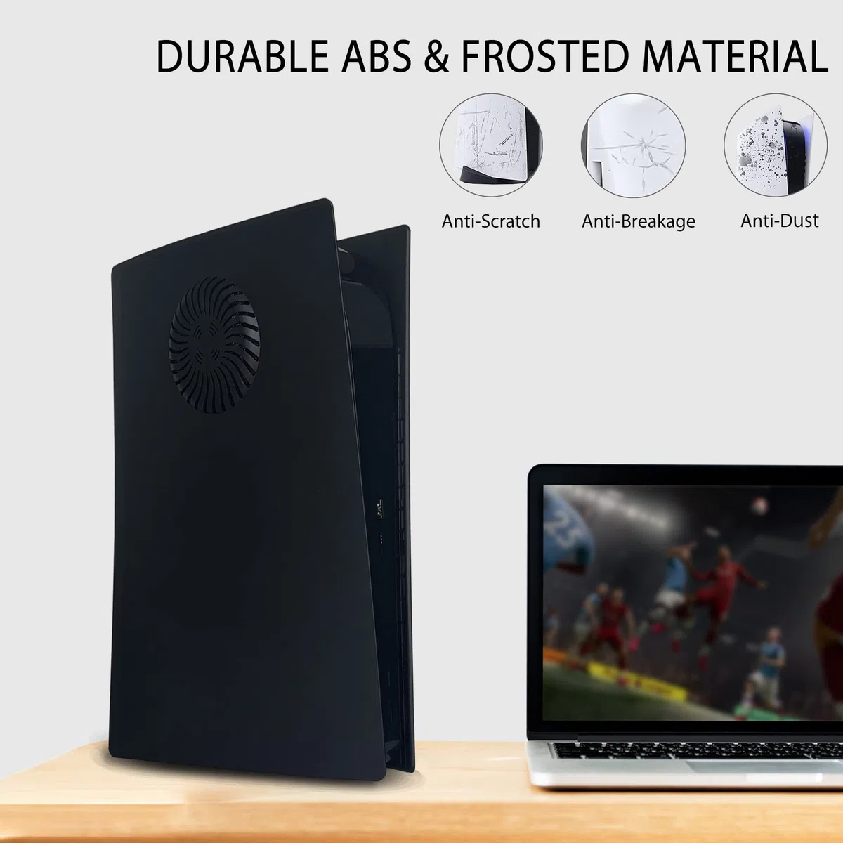 Placche con prese d'aria di raffreddamento e filtro antipolvere per l'edizione digitale DOBEWINGDELOU Piastra frontale Coperchio della console Piastra laterale di ricambio Accessori ABS Nero