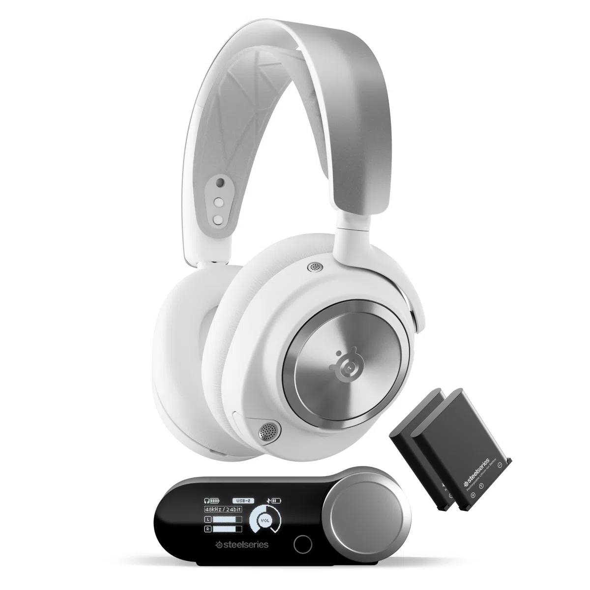 SteelSeries Arctis Nova Pro X Cuffie da gaming wireless multi-sistema driver magnetici al neodimio cancellazione attiva del rumore Infinity Power System Xbox PC PS5 Switch Mobile