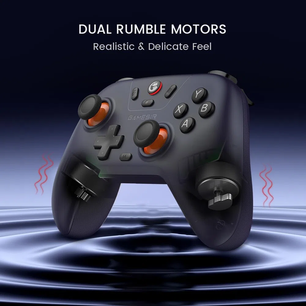 GameSir Nova Lite Controller Wireless, Connettività Tri-mode, Gamepad joystick per PC Windows/Switch/Stem/iOS/Android, con grilletto ad effetto Hall, DualVibration, Turbo, Motion (Viola scuro)