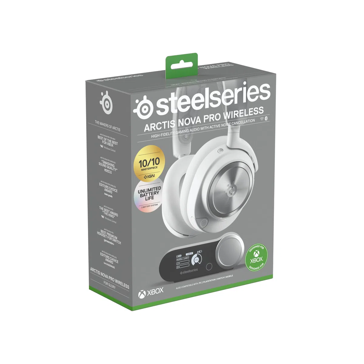 SteelSeries Arctis Nova Pro X Cuffie da gaming wireless multi-sistema driver magnetici al neodimio cancellazione attiva del rumore Infinity Power System Xbox PC PS5 Switch Mobile