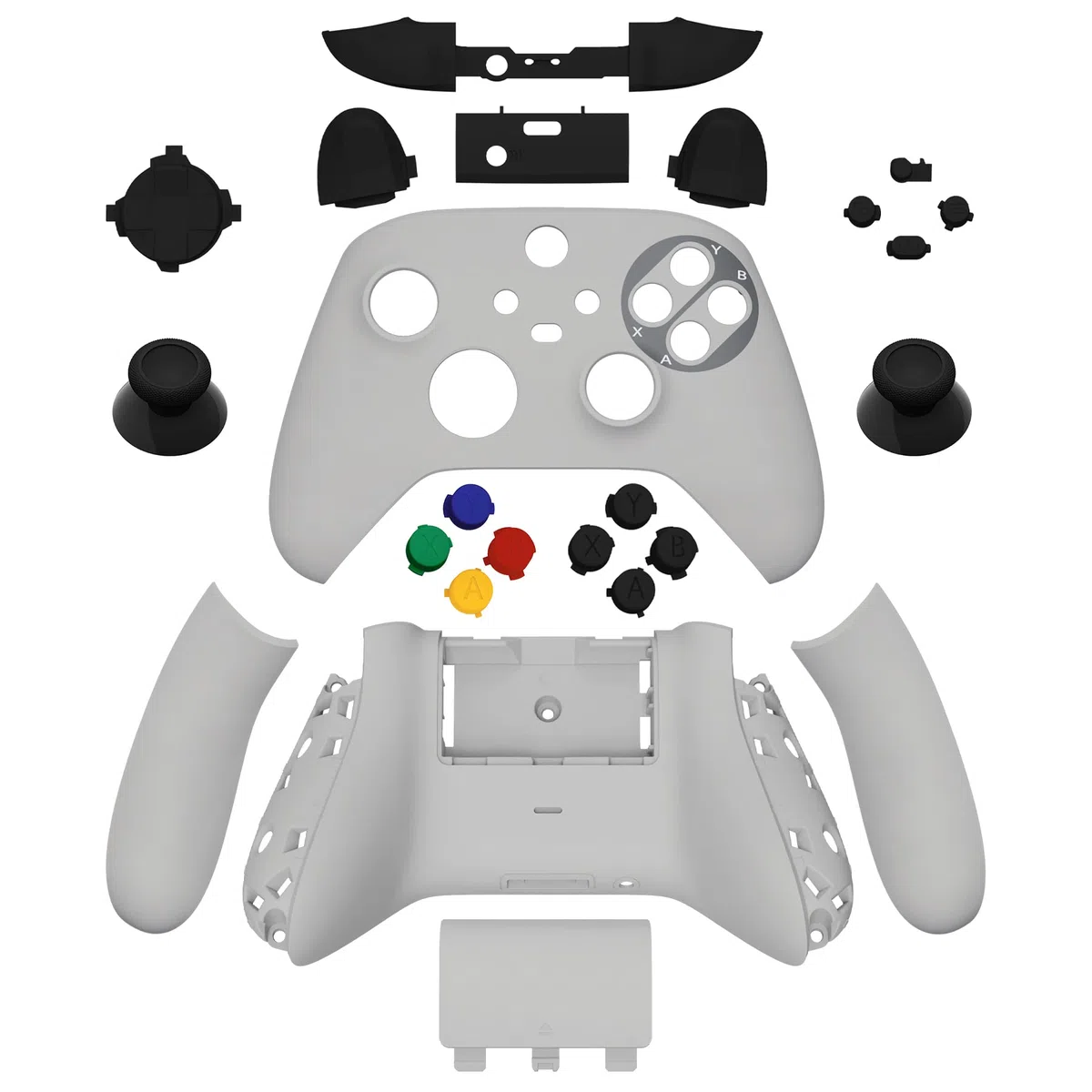 eXtremeRate Cover Custodia Grip Tasti Ricambio per Xbox Series X S Controller Copertura Pulsanti Tigger Analogici Grilletti per Xbox Series X S Joystick Model 1914-Stile SFC SNES Classic EU