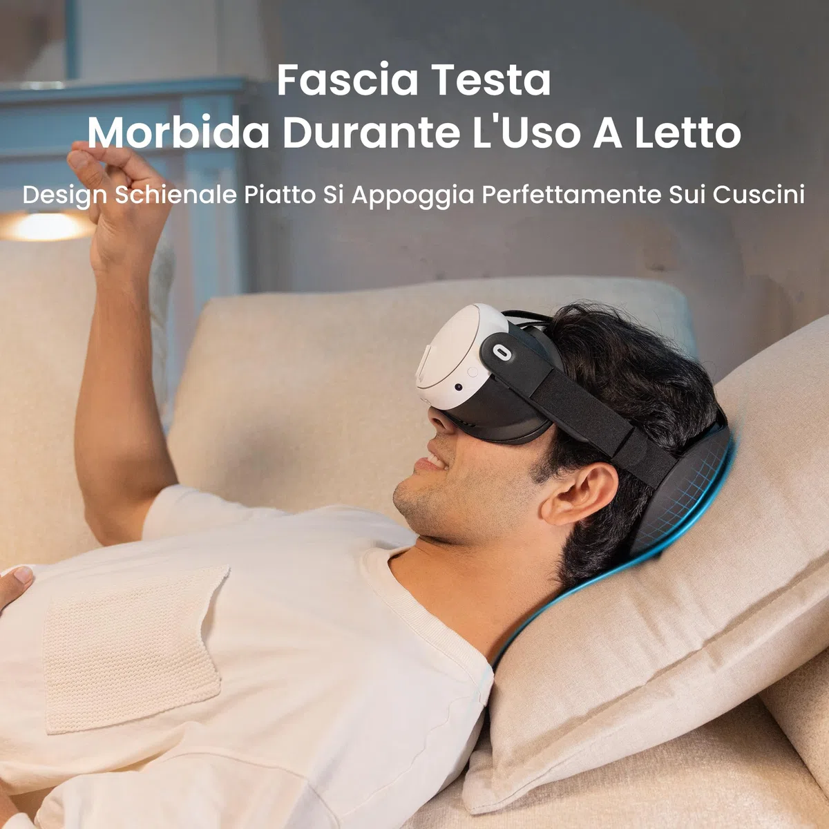 KIWI design K4 Flex Fascia Testa Comfort per Meta Quest 3/3S, Cinturino Elite Regolabile in Schiuma PU