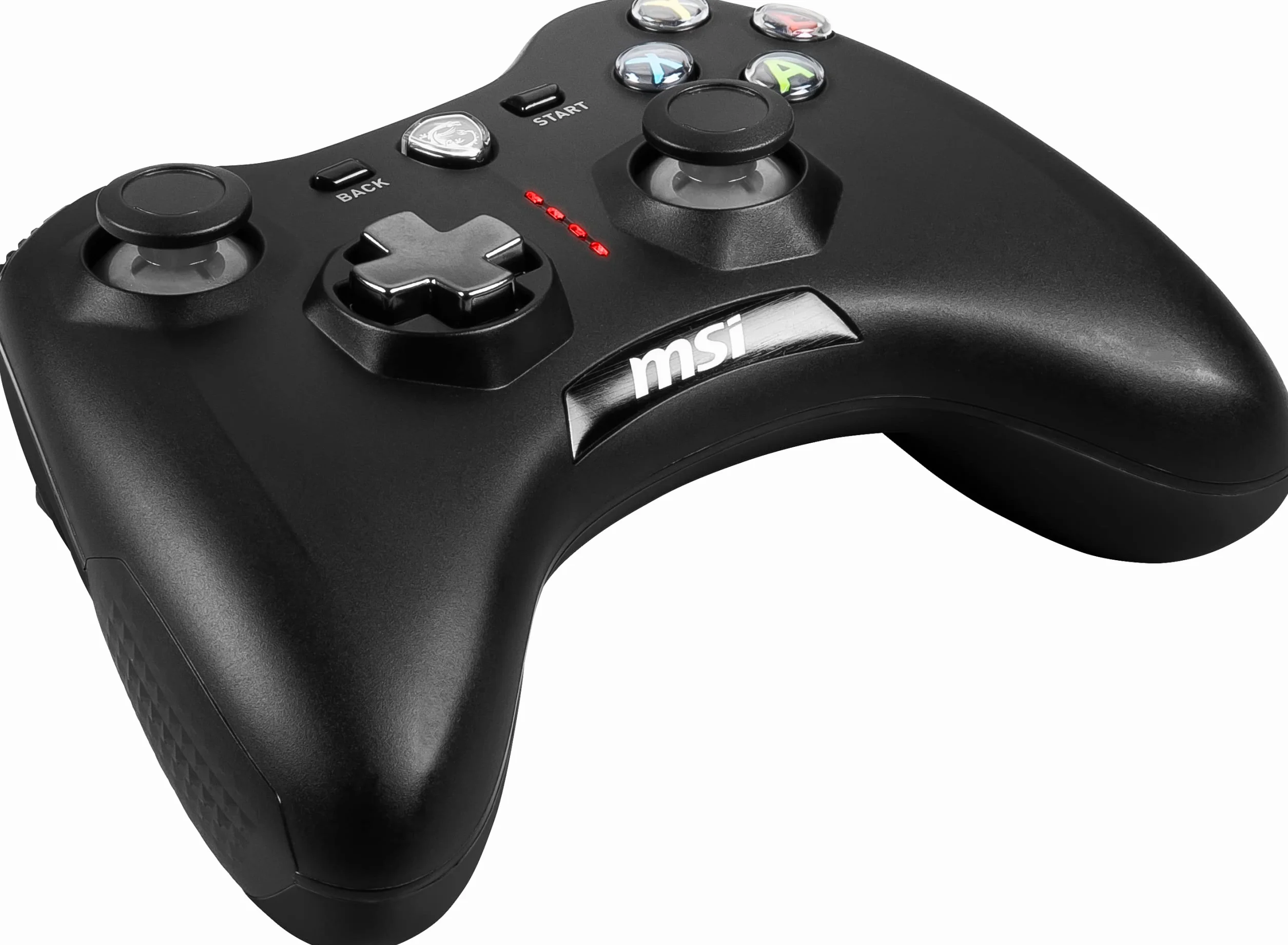 MSI FORCE GC30 V2 Wireless PC Gamepad Controller - 2.4 GHz, batteria Li-Ion 600mAh, coperture D-Pad sostituibili, due motori a vibrazione, USB 2.0 - cablato/wireless