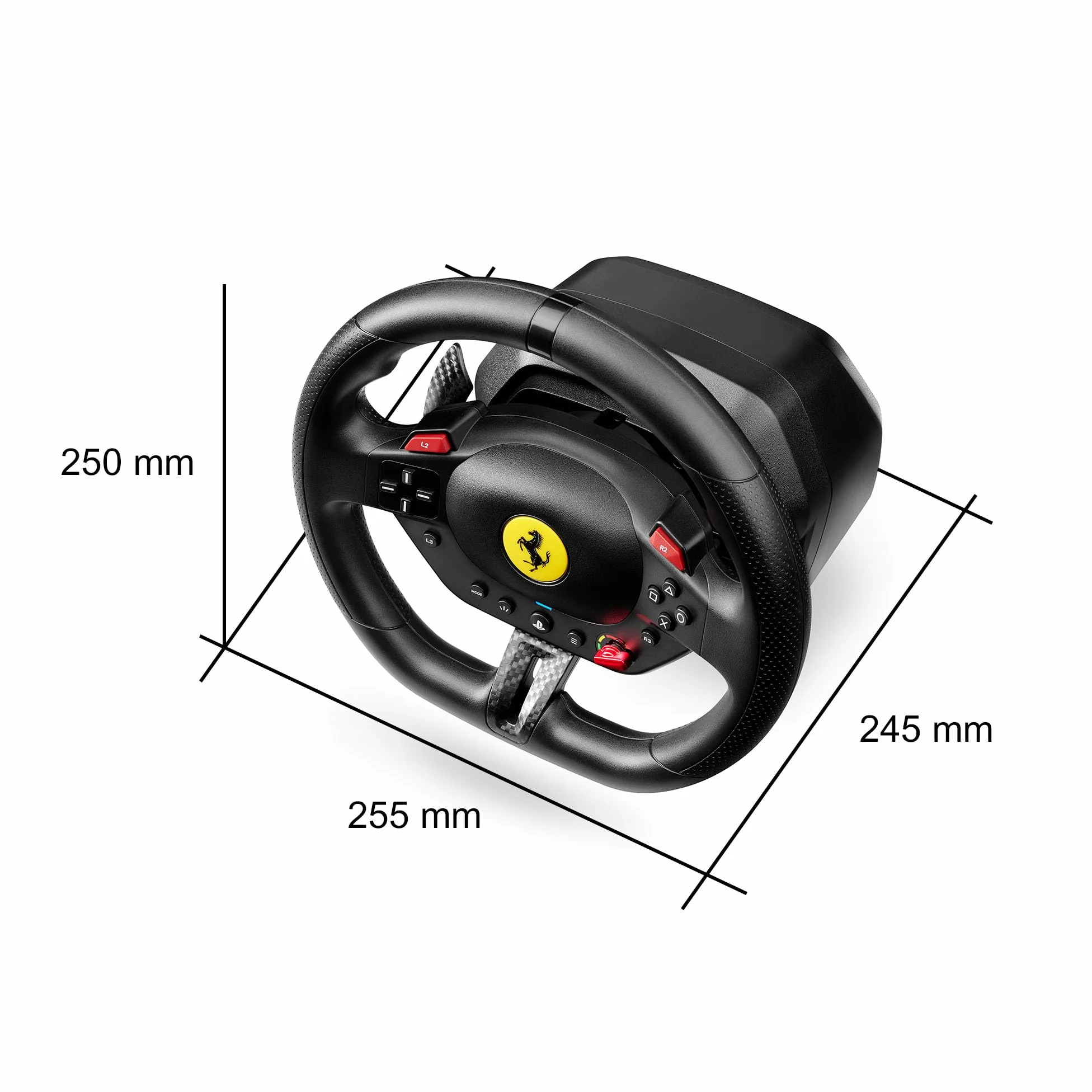 Thrustmaster T98 Ferrari 296 GTB Volante da Corsa con Pedali PS5 PS4 PC Replica Ufficiale Ferrari Tecnologia Bungee Cord Sensori Magnetici H.E.A.R.T