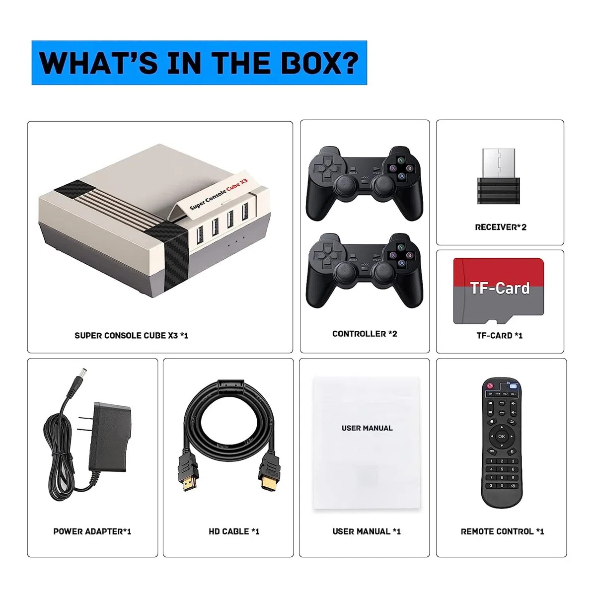 Kinhank Super Console Cube X3 Retro Console 100000+ giochi EmuELEC 4.5 Android 9.0 CoreELEC 3 Sistemi in 1 2.4G 5G BT 4.0
