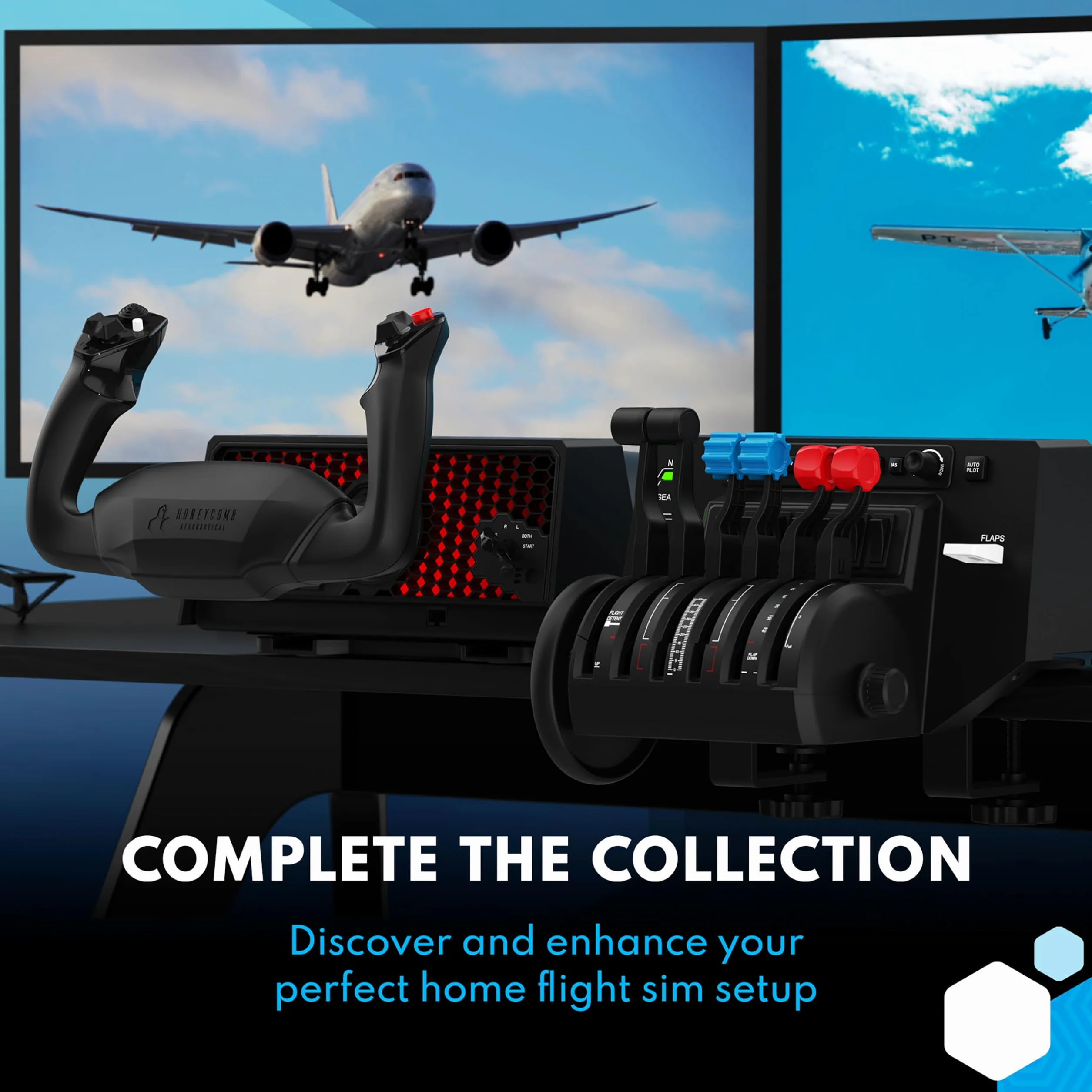 Honeycomb Aeronautical Bravo Throttle Quadrant with Auto Pilot & Annunciator Panel for Flight Simulator PC