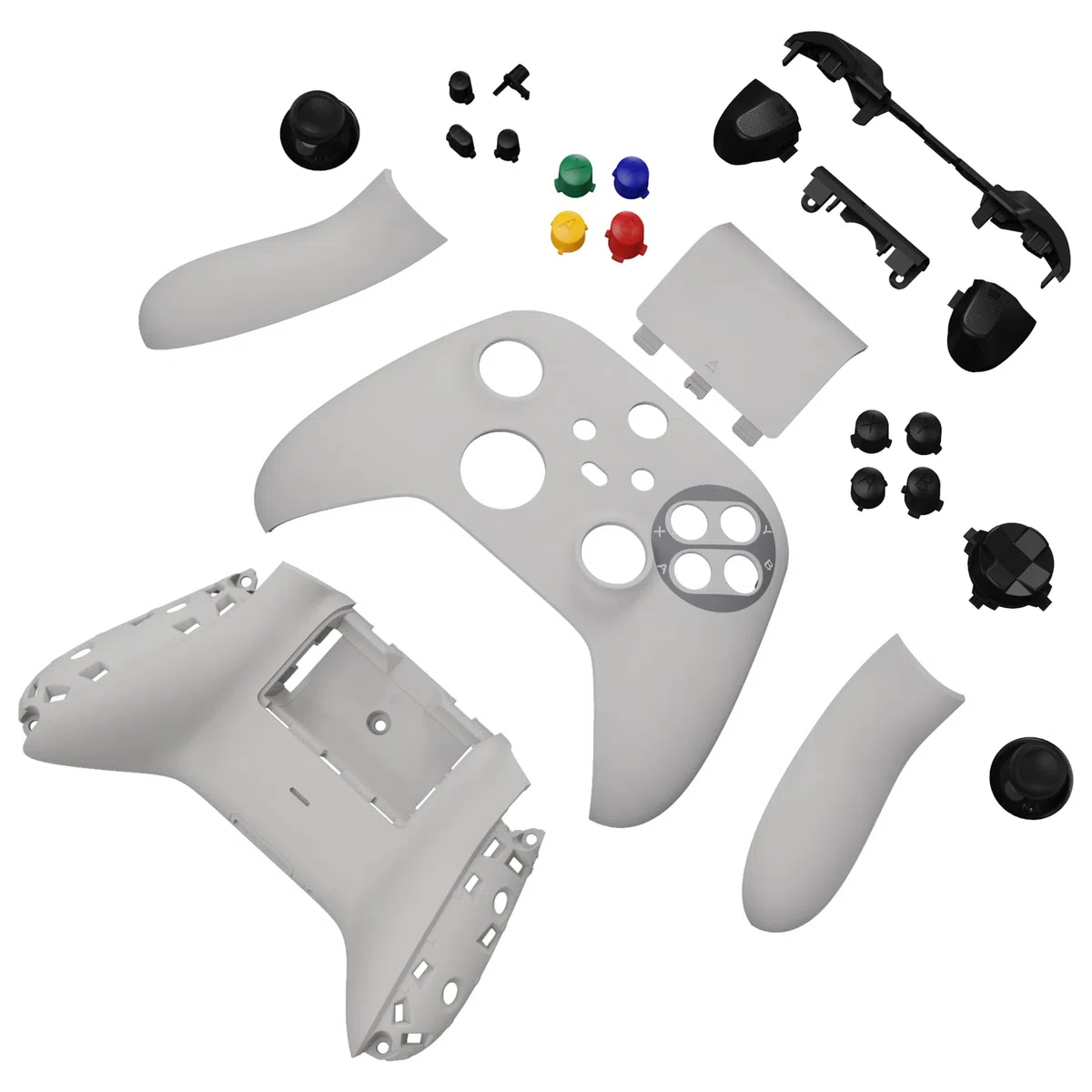eXtremeRate Cover Custodia Grip Tasti Ricambio per Xbox Series X S Controller Copertura Pulsanti Tigger Analogici Grilletti per Xbox Series X S Joystick Model 1914-Stile SFC SNES Classic EU