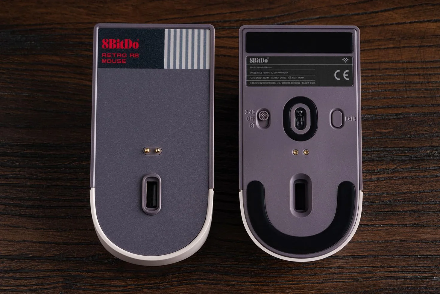 8BitDo Retro R8 Mouse with Charging Dock, PAW 3395 Optical Sensor DPI 26,000, Wireless Mouse with 4K Polling Rate, Programmable Buttons, and Kailh Sword GM X Micro Switches - N Edition