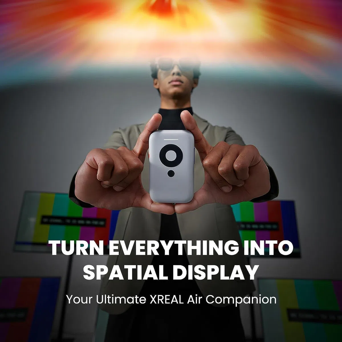 XREAL Beam, Trasforma i Contenuti Video in Un Incredibile Display Spaziale Nell'Aria, Connessione Cablata a Smartphone/Console da Gioco e PC