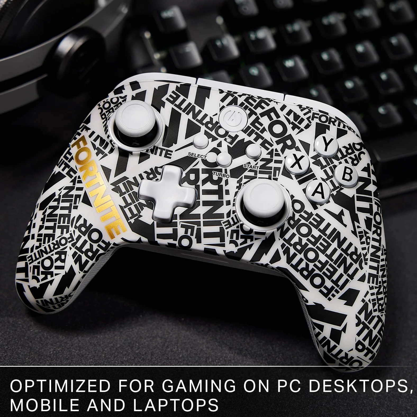 PowerA OPS v1 Wireless Controller for Cloud Gaming - Fortnite Edition, gamepad, wired video game controller, gaming controller, works with Windows 10/11