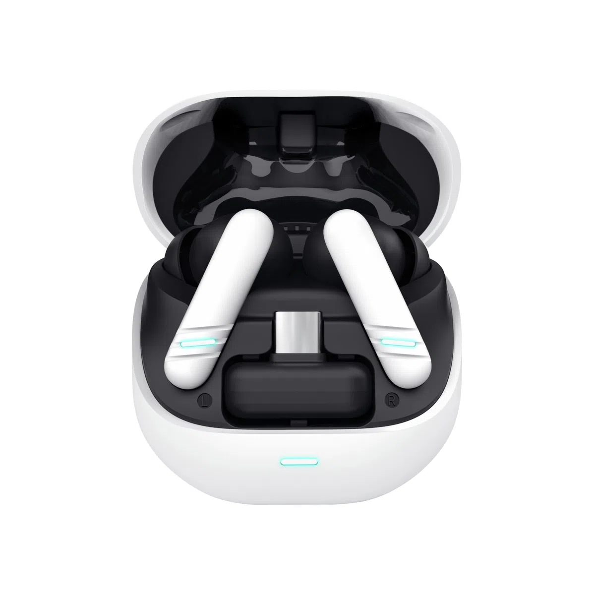GXTrust 409 Oxxie In Ear Cuffie Bluetooth Gaming PS5 Switch PC Mobile, Auricolari Bluetooth o Ricevitore USB-C 2,4 Ghz Bassa Latenza, 4 microfoni ENC, 25 Ore di Autonomia, Earphones Wireless, Bianco