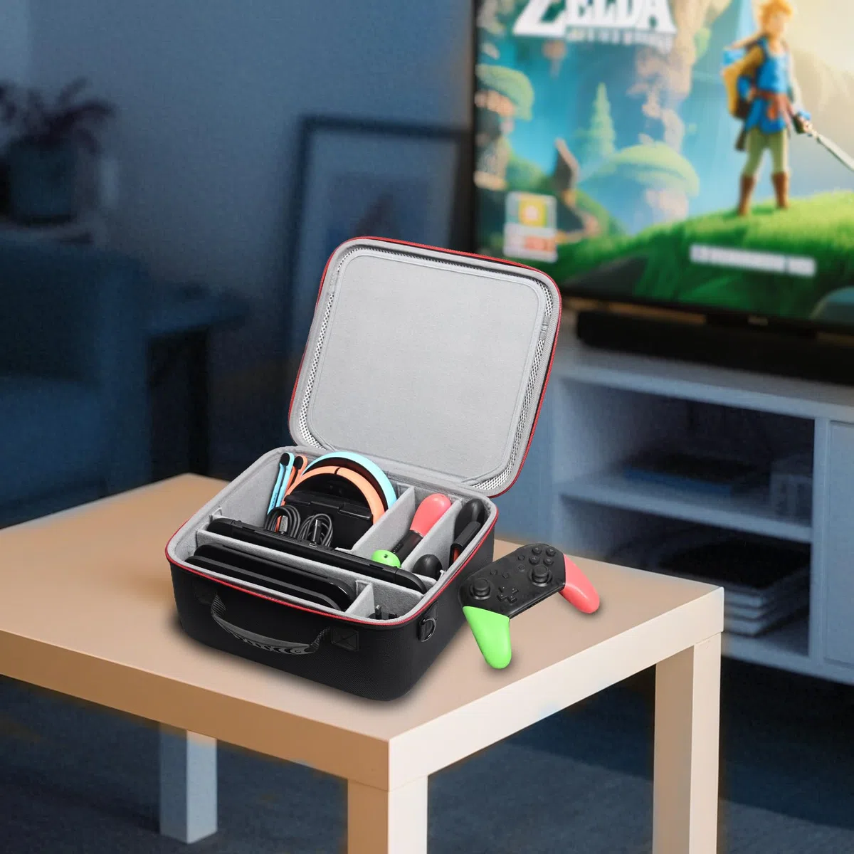 RLSOCO Custodia per Nintendo Switch 2 -- Switch 2 Console Dock TV,controller Switch 2 Pro, impugnatura di ricarica Joy-Con 2,caricatore CA,volante Joy-Con 2,fotocamera,schede di gioco e altro ancora
