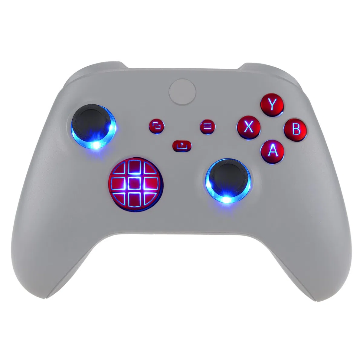eXtremeRate Multicolori Tasti Luminosi Ricambio per Xbox Series X S Controller LED Kit Rosso Scarlatto