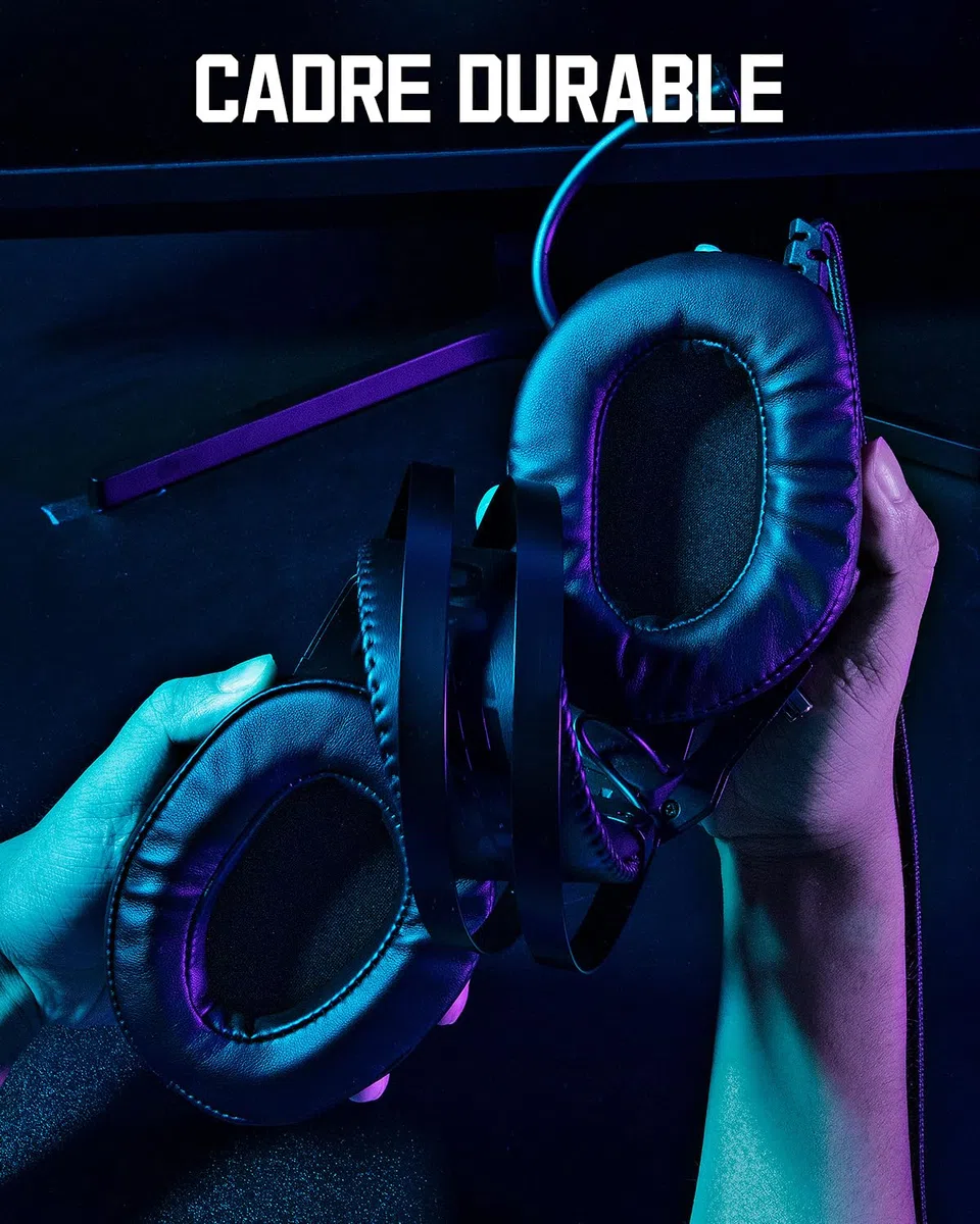 Cuffie Gaming per PS5 PS4 PC Xbox Switch, con microfono e riduzione del rumore, luce RGB, jack 3,5 mm