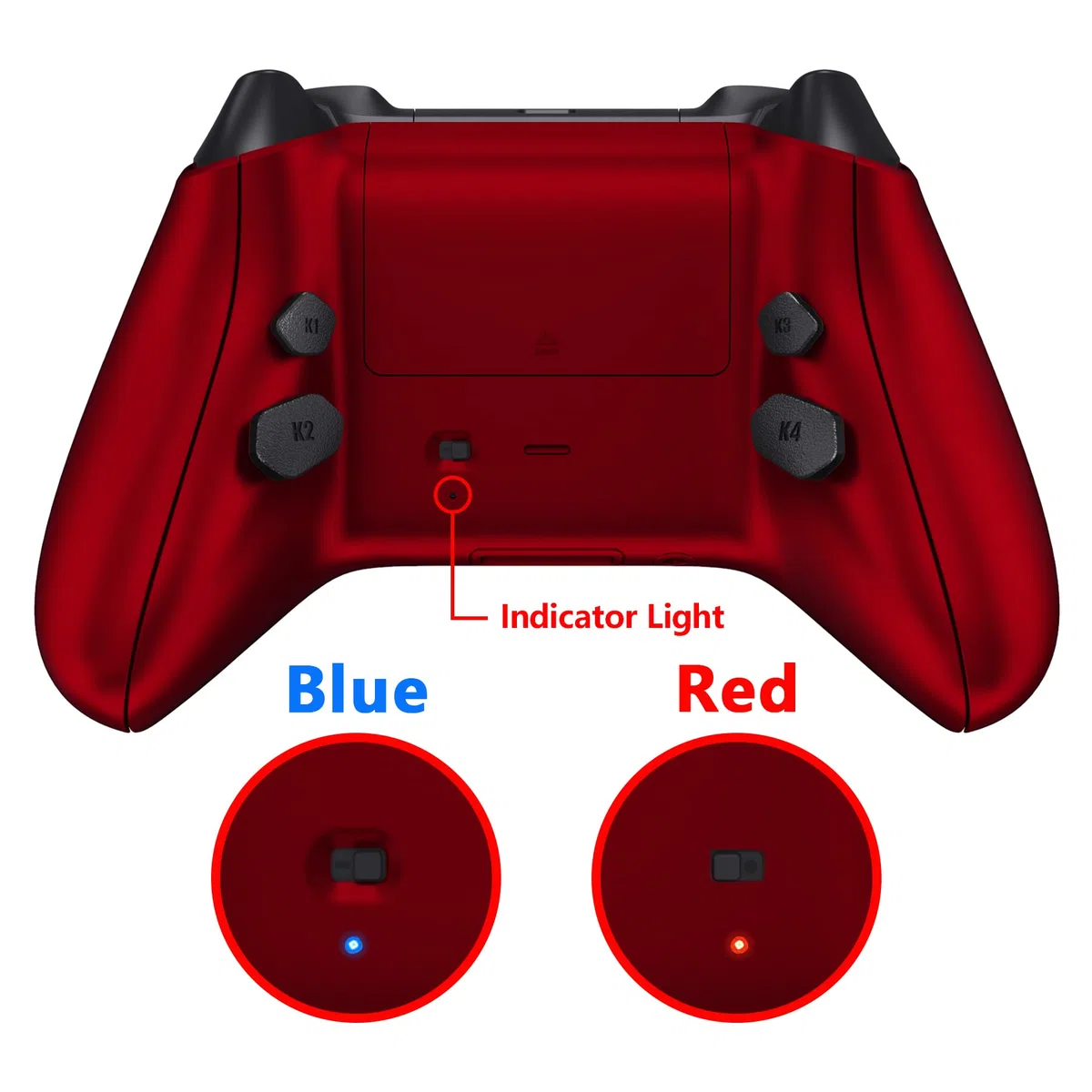 eXtremeRate HOPE Remap Kit Programmabile per Xbox Series X S Controller Scheda&Cover Posteriore&Grip&Tasti Posteriori per Xbox Core Joystick(Model 1914)-Rosso Scarlatto