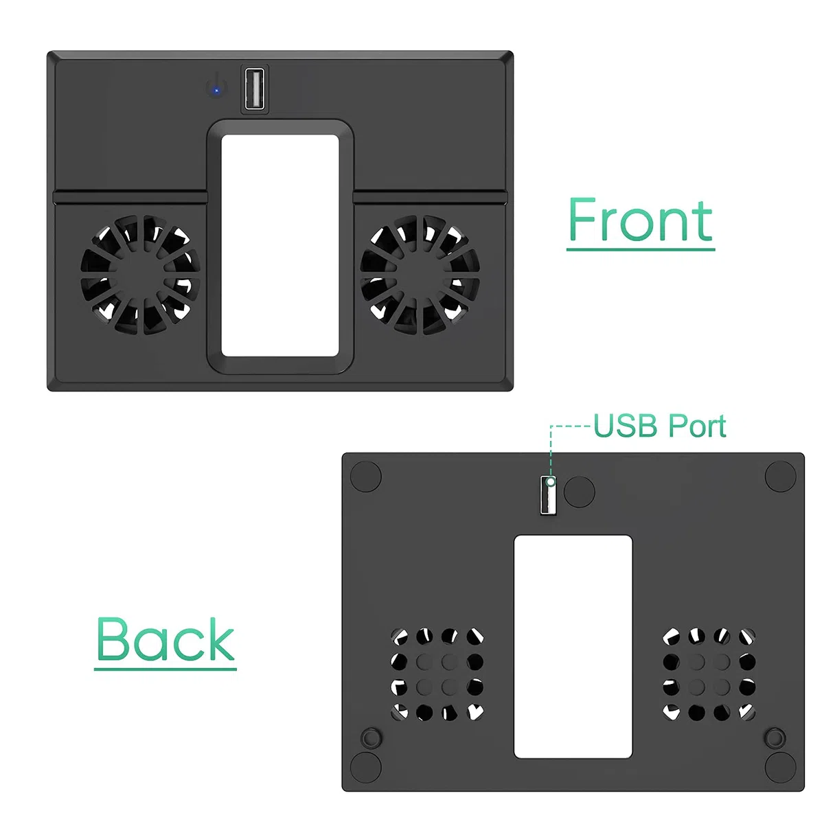 FASTSNAIL Ventola di raffreddamento per console Xbox Series X, dispositivo di raffreddamento USB con 1 hub USB, doppia ventola di raffreddamento posteriore per Xbox Series X