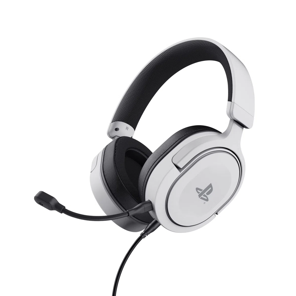 Trust Gaming GXT 498W Forta Cuffie Ecosostenibili PS5 PS4 Over-Ear Microfono Staccabile Cavo 1.2 m Jack 3.5 mm Bianco