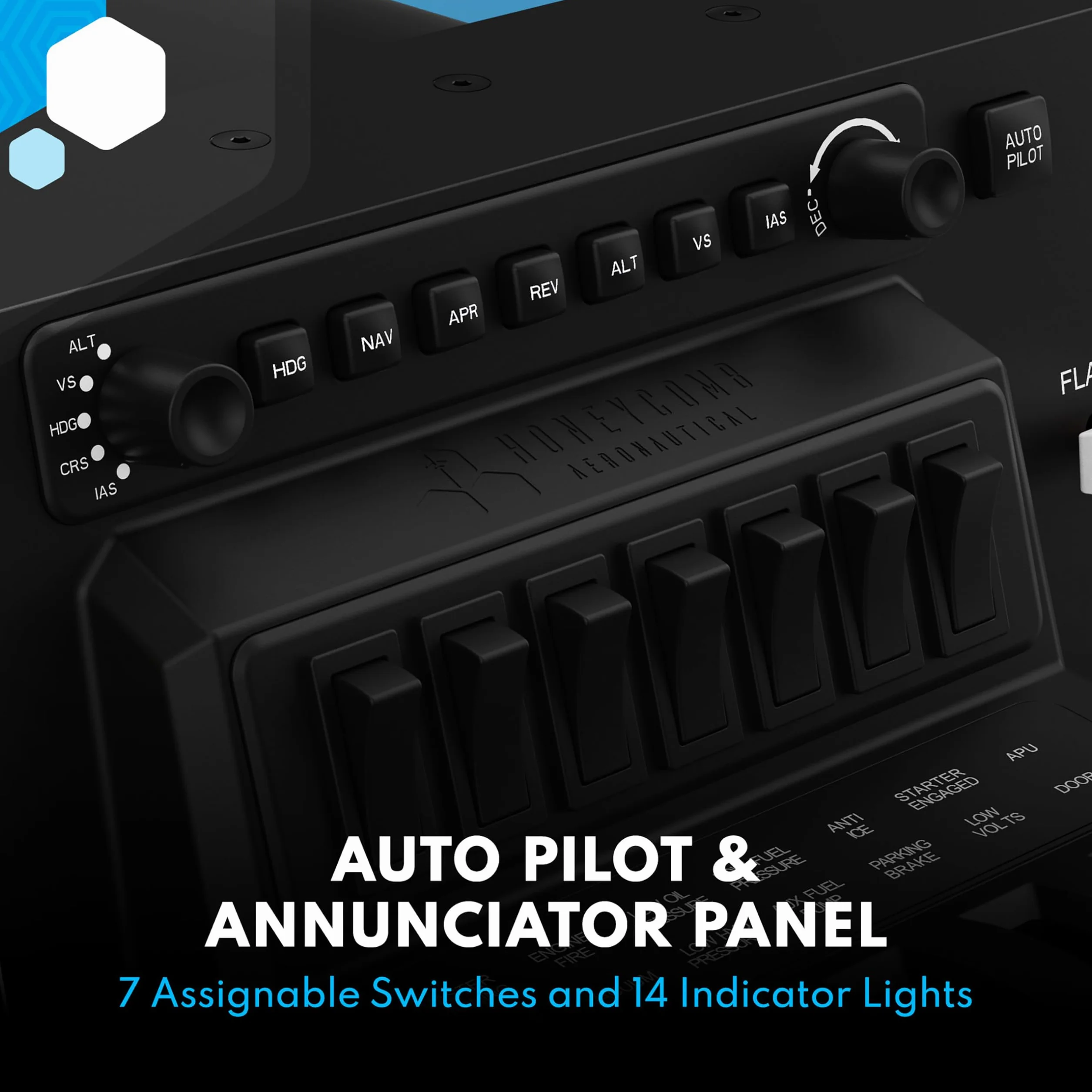 Honeycomb Aeronautical Bravo Throttle Quadrant with Auto Pilot & Annunciator Panel for Flight Simulator PC