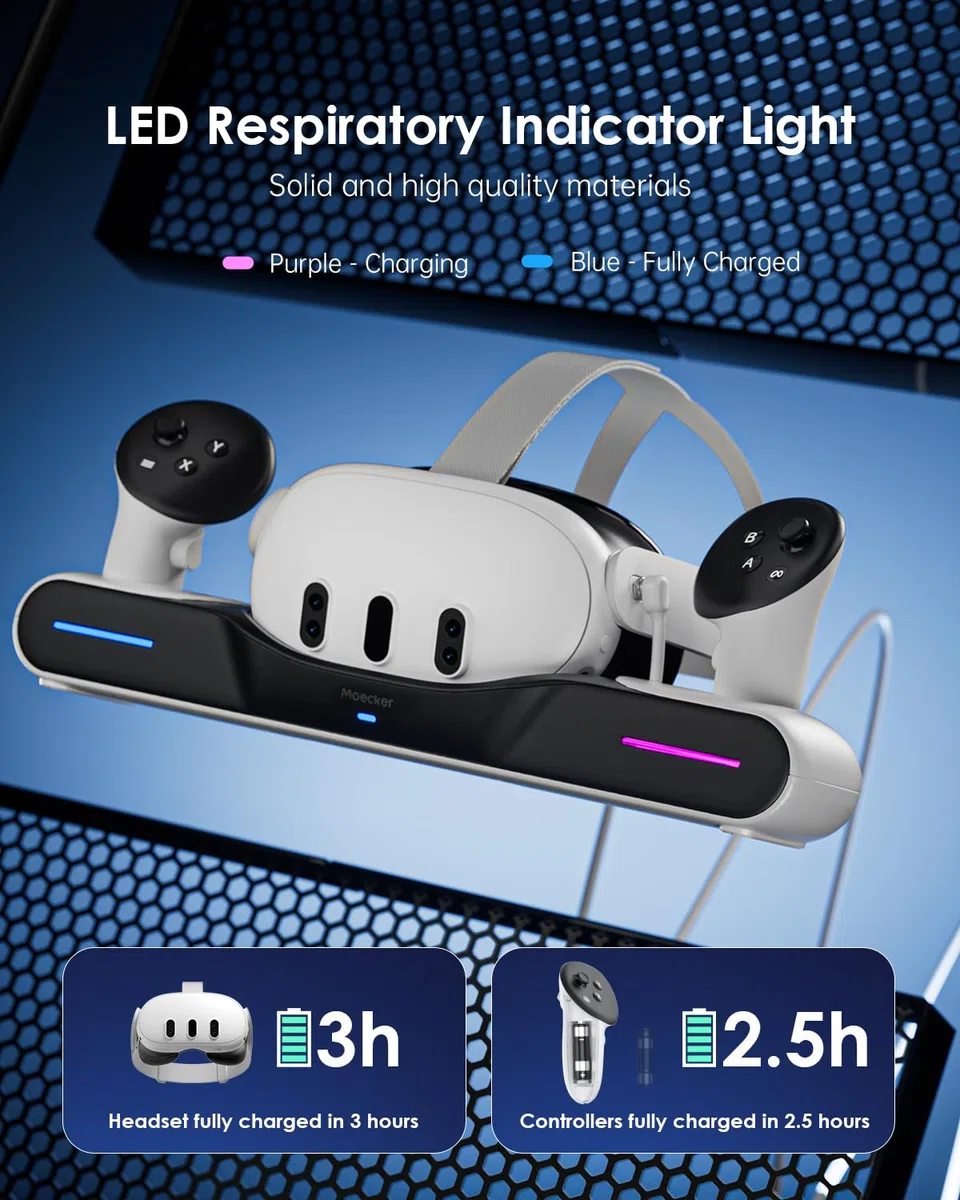 Maecker Stacja Ładowania Magnetyczna Meta Quest 3/3S Dock