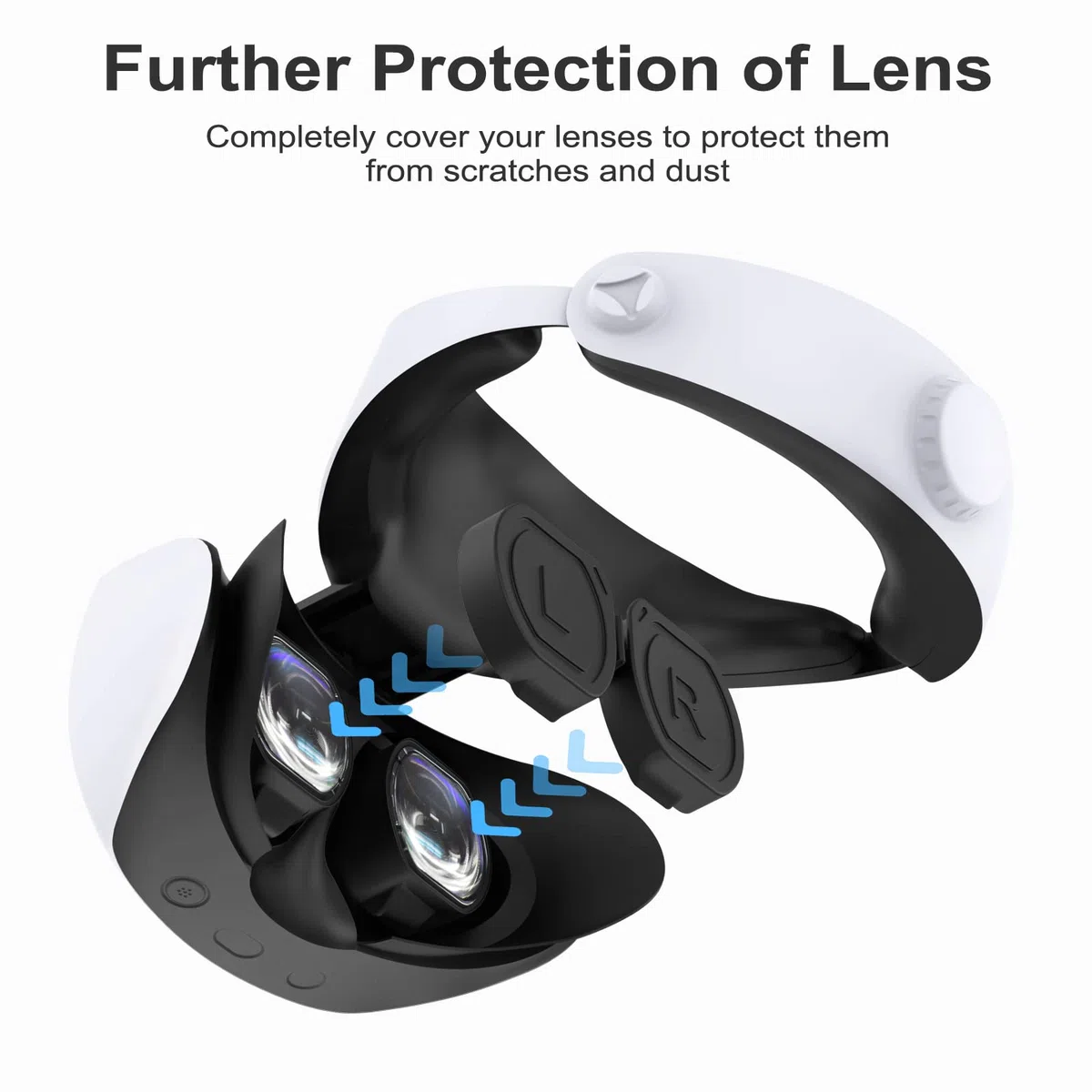 FASTSNAIL Confezione da 2 protezioni per obiettivo compatibili con PlayStation VR 2, lenti lavabili per PS VR2, anti-graffio antipolvere, copriobiettivo, accessorio compatibile con PS5 VR2