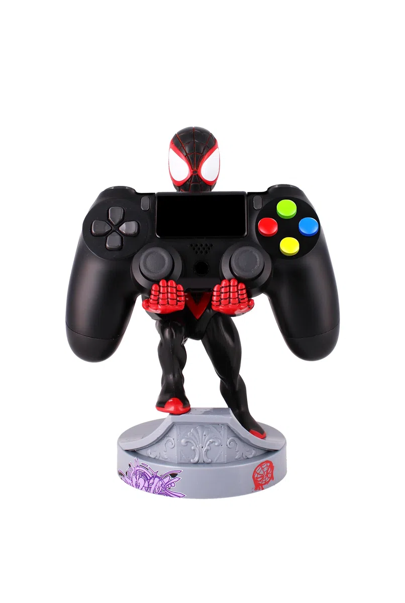 Cableguys Marvel Miles Morales Supporto Controller e Telefono - Porta Cellulare per Xbox, PlayStation, Accessori Gaming per Scrivania
