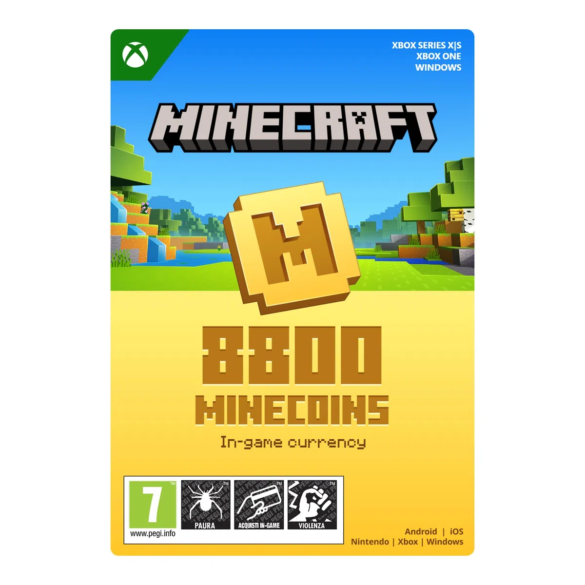 Minecraft 8800 Minecoins Pack Xbox Windows 10 Codice download
