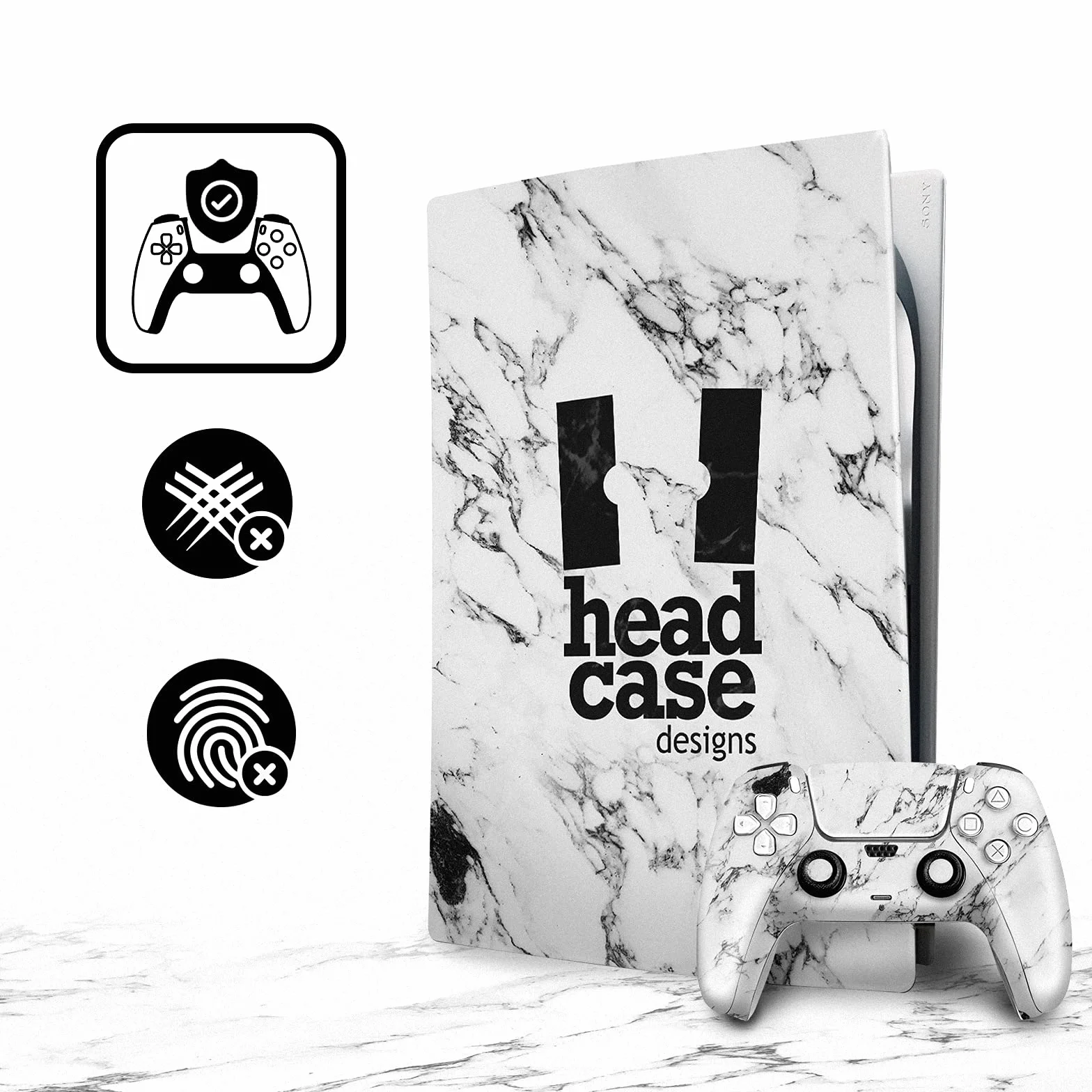 Head Case Designs Licenza Ufficiale Inter Milan Logo su Nero Distintivo Vinile Sticker Gaming Pelle Adesivo Compatibile con Sony Playstation 5 PS5 Slim Disc Edition Console