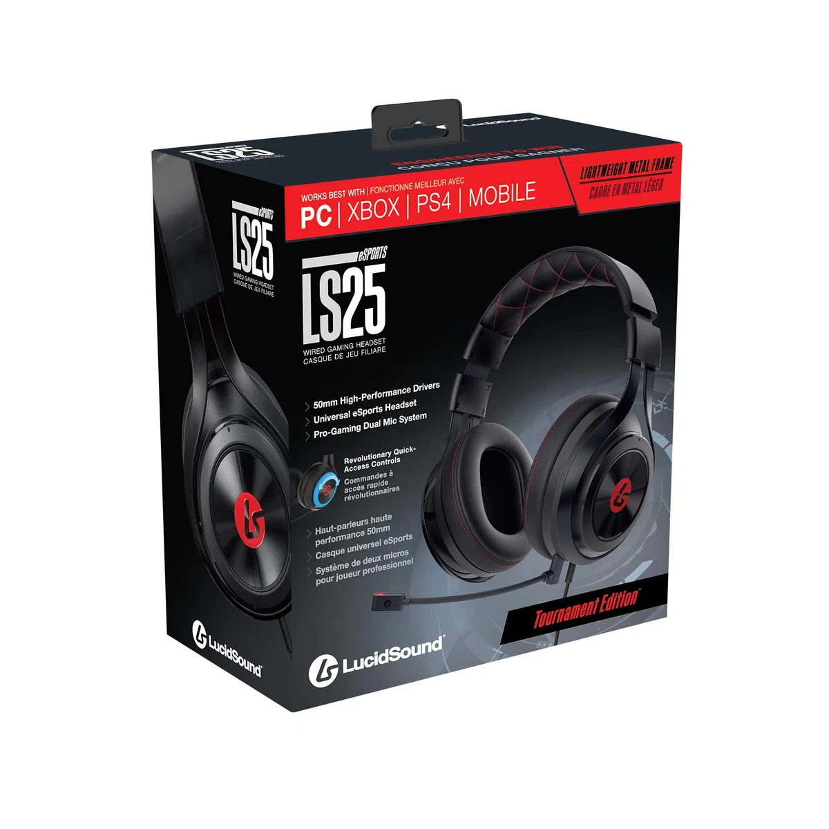LucidSound Cuffia da gioco cablata con audio surround per Xbox, PS4, PC, Mac, iOS