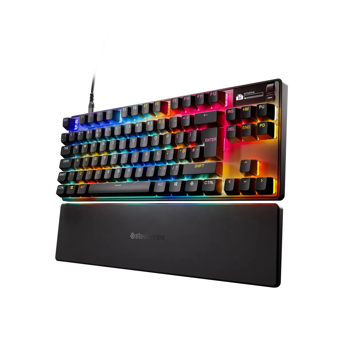 SteelSeries Apex Pro TKL Gen 3 Tastiera Meccanica Gaming HyperMagnetic OmniPoint 3.0 Switch Attuazione Regolabile Innesco Rapido Tocco Rapido SOCD OLED RGB USB-C UK QWERTY