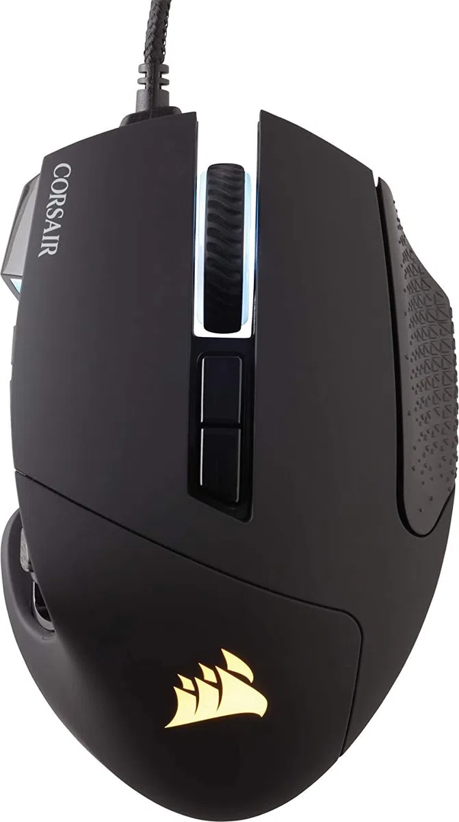 Corsair Scimitar ELITE RGB Mouse Gaming Ottico per MOBA/MMO 18000 DPI, Nero