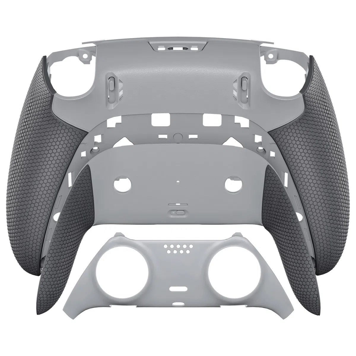 eXtremeRate Beyond-ARC Cover Posteriore con Grip Gommato Compatibile con ps5 Edge Controller, Shell Scocca Frontale Custodia Inferiore Compatibile con ps5 Edge Joystick, Grigio Ardesia Chiaro