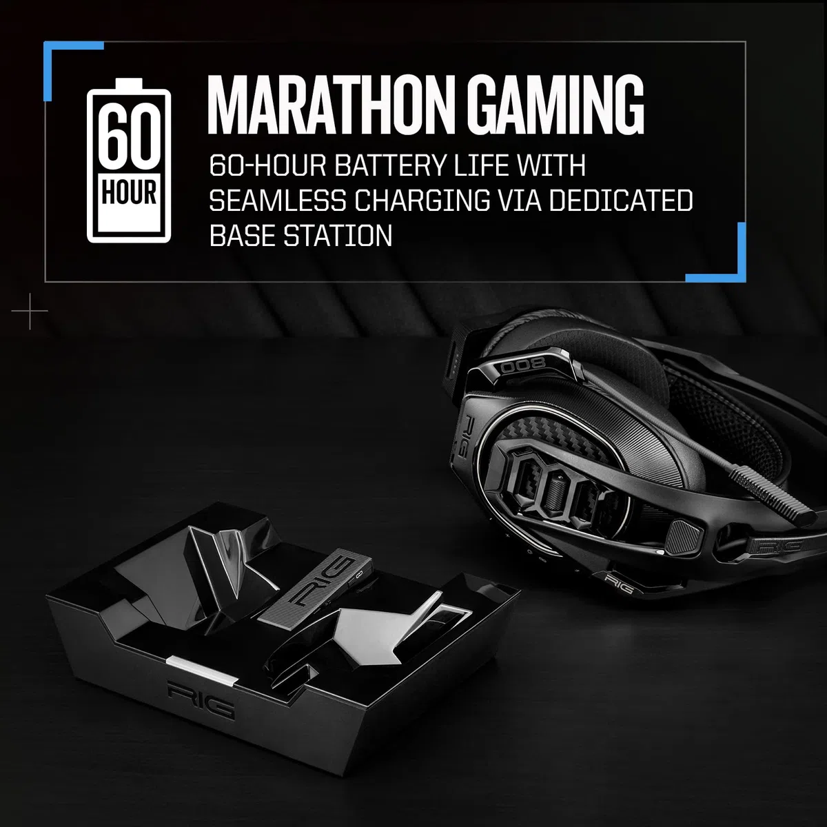 Cuffie da gioco wireless RIG 800 PRO HX con stazione base per Xbox Series X|S, Xbox One, PC - Audio Dolby Atmos, batteria 60 ore