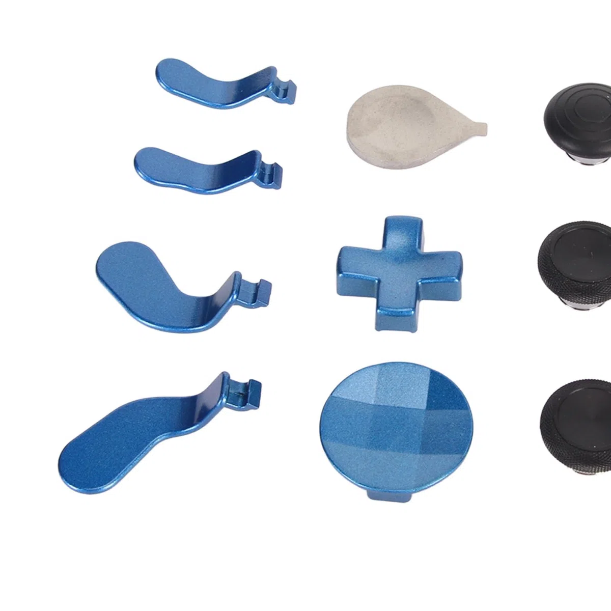 Focket Manopole in Metallo per Controller One Elite Series 2, Kit di 13 Pulsanti magnetici sostitutivi in 1. Include Joystick in Metallo a 6 Posizioni, 4 Paddle e 2 D-Pad (Blu)