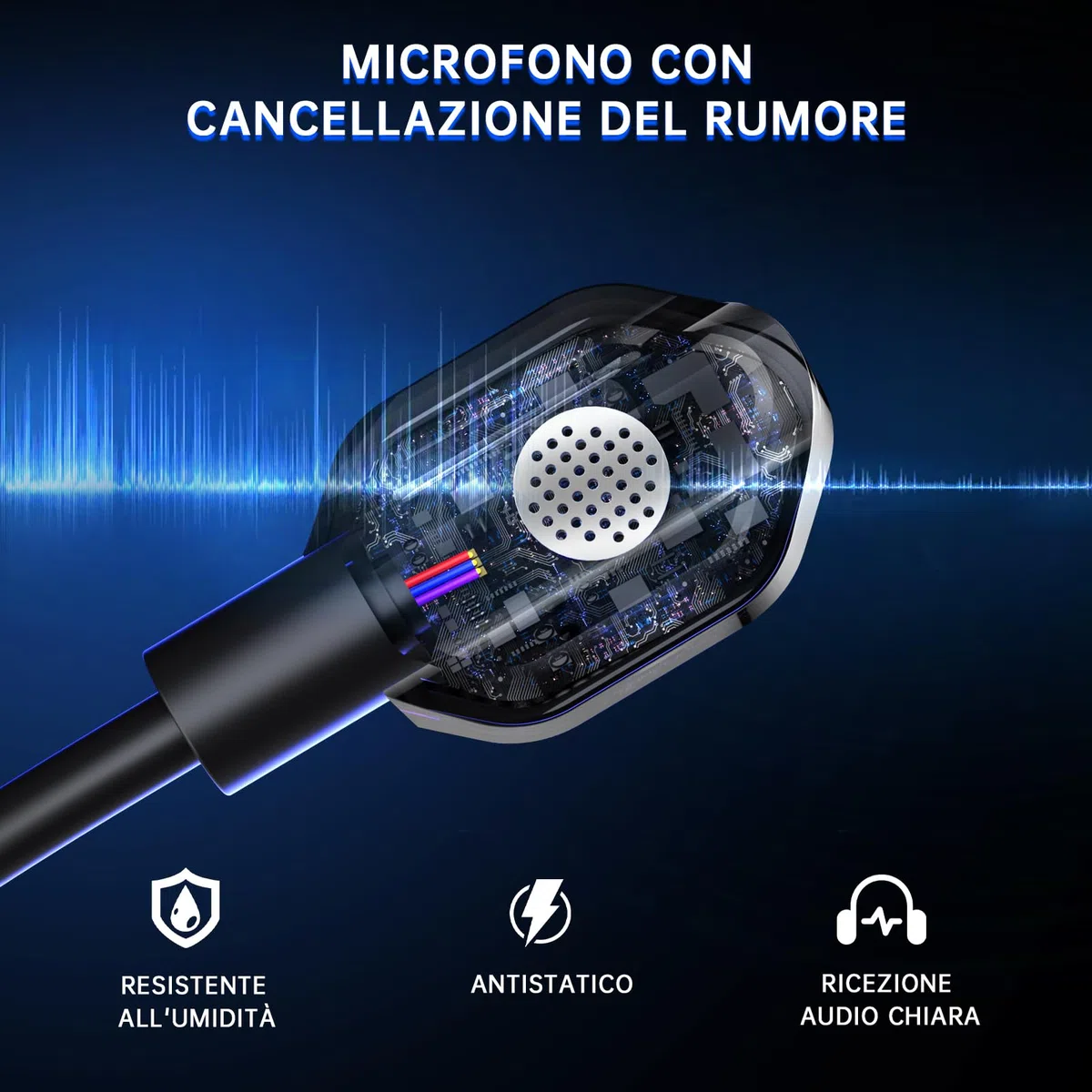 Cuffie Gaming Wireless per Xbox Series X|S, Xbox One, PS5, PC con Microfono, Suono Surround, Bluetooth 5.2, 60 Ore, Luce RGB - Bianco