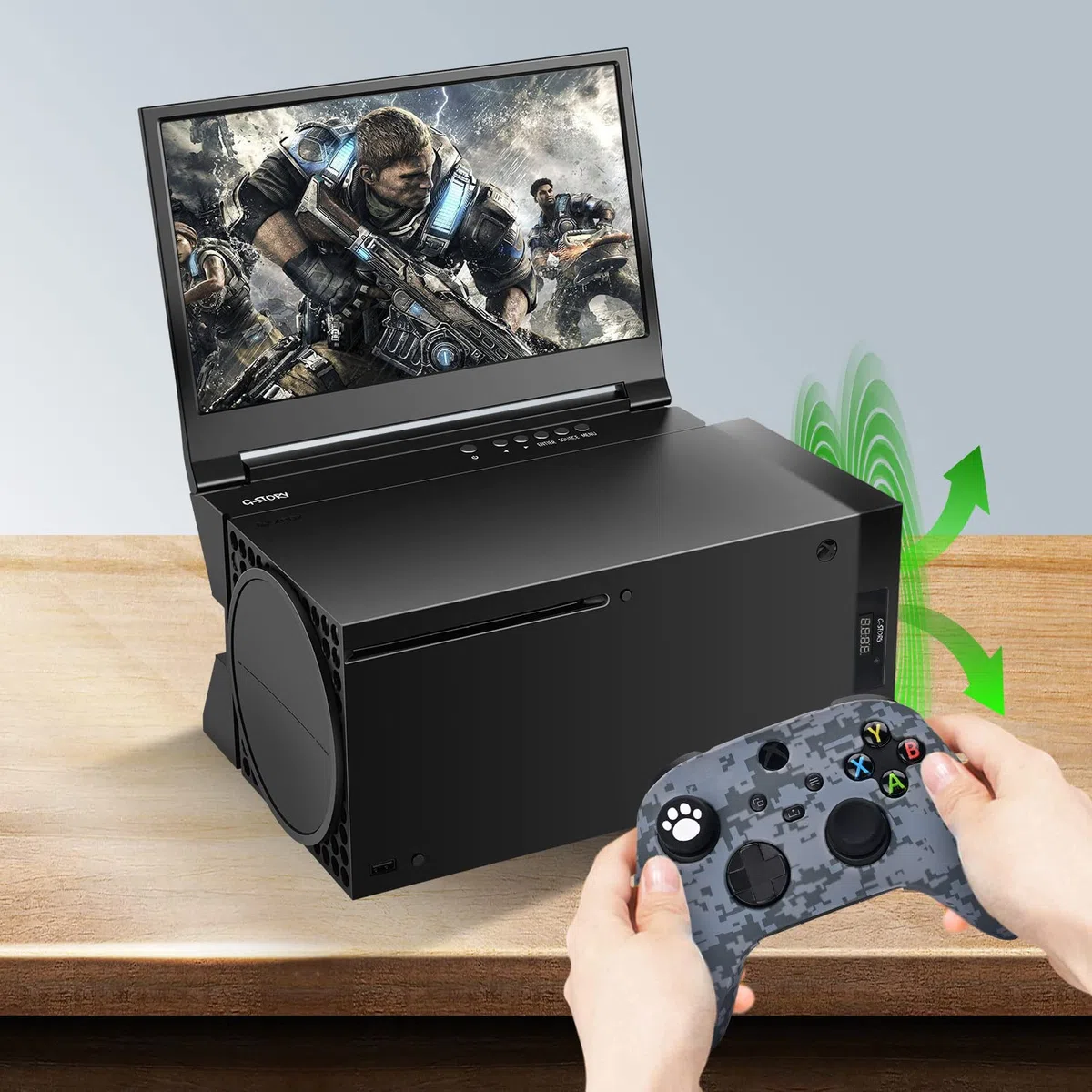 G-STORY Ventola di raffreddamento per Xbox Series X 140MM 3 velocità 1500/1750/2000RPM Nero