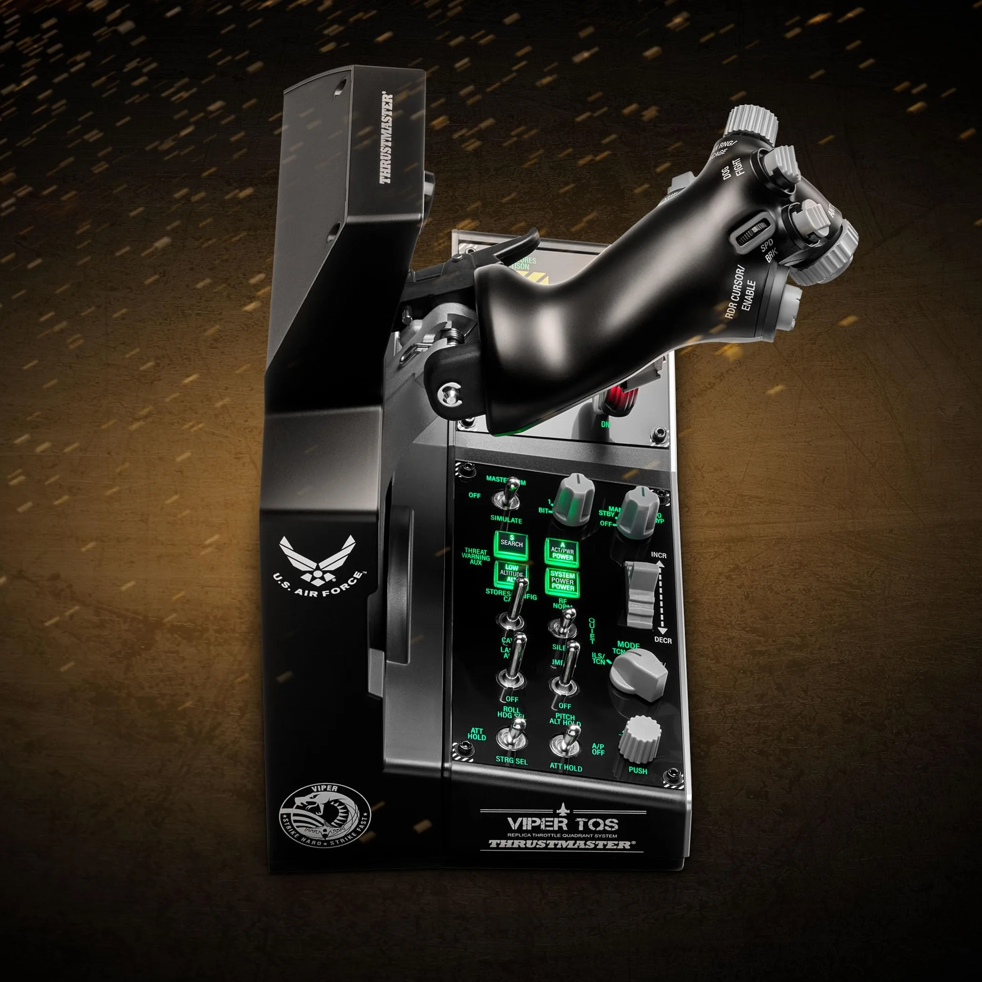 Thrustmaster Viper TQS Mission Pack per PC, Sistema Quadrante Manetta in Metallo, Manetta e Pannello di Controllo Inclusi, Precisione Effetto Hall