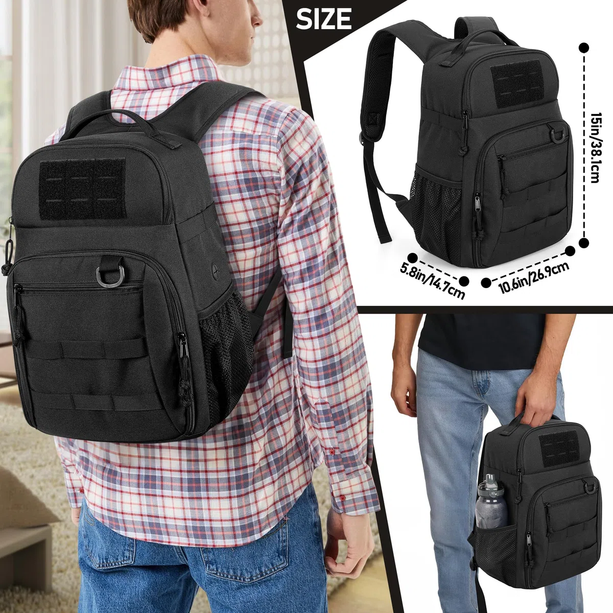 PGmoon Zaino Tattico per Oculus Meta Quest 2/3/Pro, Borsa da Trasporto con Tasche Multiple per Controller e Accessori
