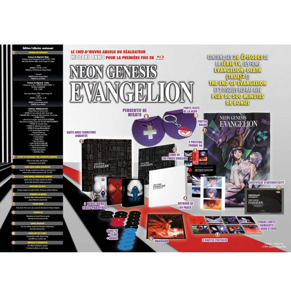 Evangelion Édition Limitée Collector Combo DVD + Blu-ray Noir