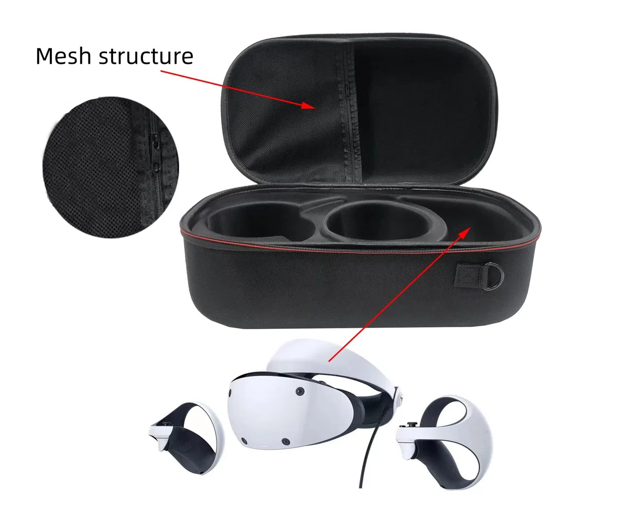 per PS5 VR2 Custodia portatile per custodia ad alta capacità custodia per occhiali PSVR2 custodia protettiva in EVA, Nero , Borsa portaoggetti PSVR2
