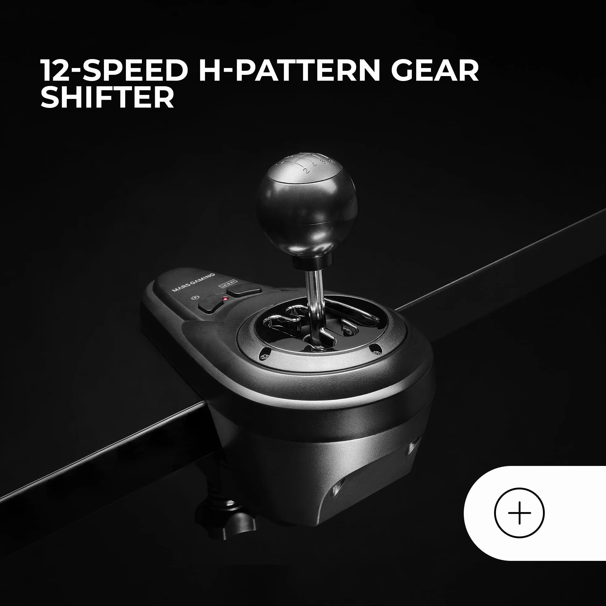 Mars Gaming MWH-RSX Volante SimRacing Force Feedback Doppio Motore Set 3 Pedali Resistenza Progressiva Cambio H 12 Marce 14 Pulsanti PC PS4 Xbox Series X|S