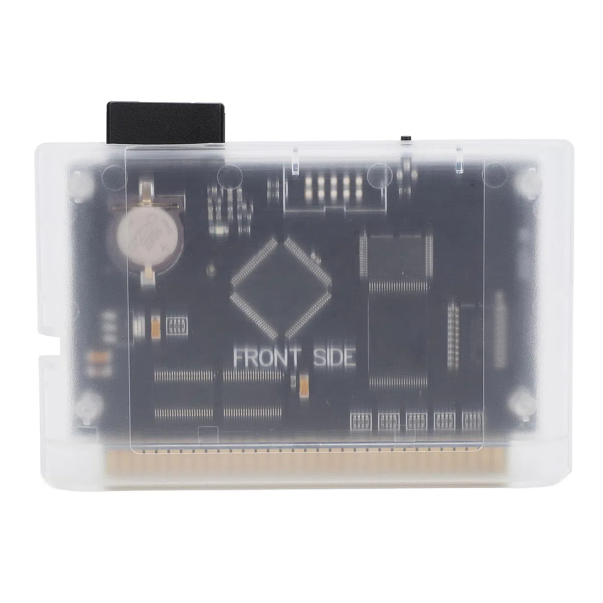 Plyisty Cartuccia di Gioco Carrello Flash retrò per Mega Drive V3.0 Pro, Scheda di Gioco 3000 in 1 per MD1/MD2/MD3/CD-X/32X, Compatibile con Genesis, Mega-Drive, Master System (Bianco trasparente)