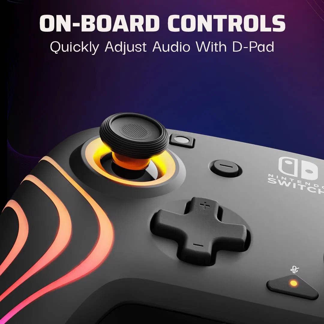 Nintendo Switch Afterglow Wave Wired Controller Black