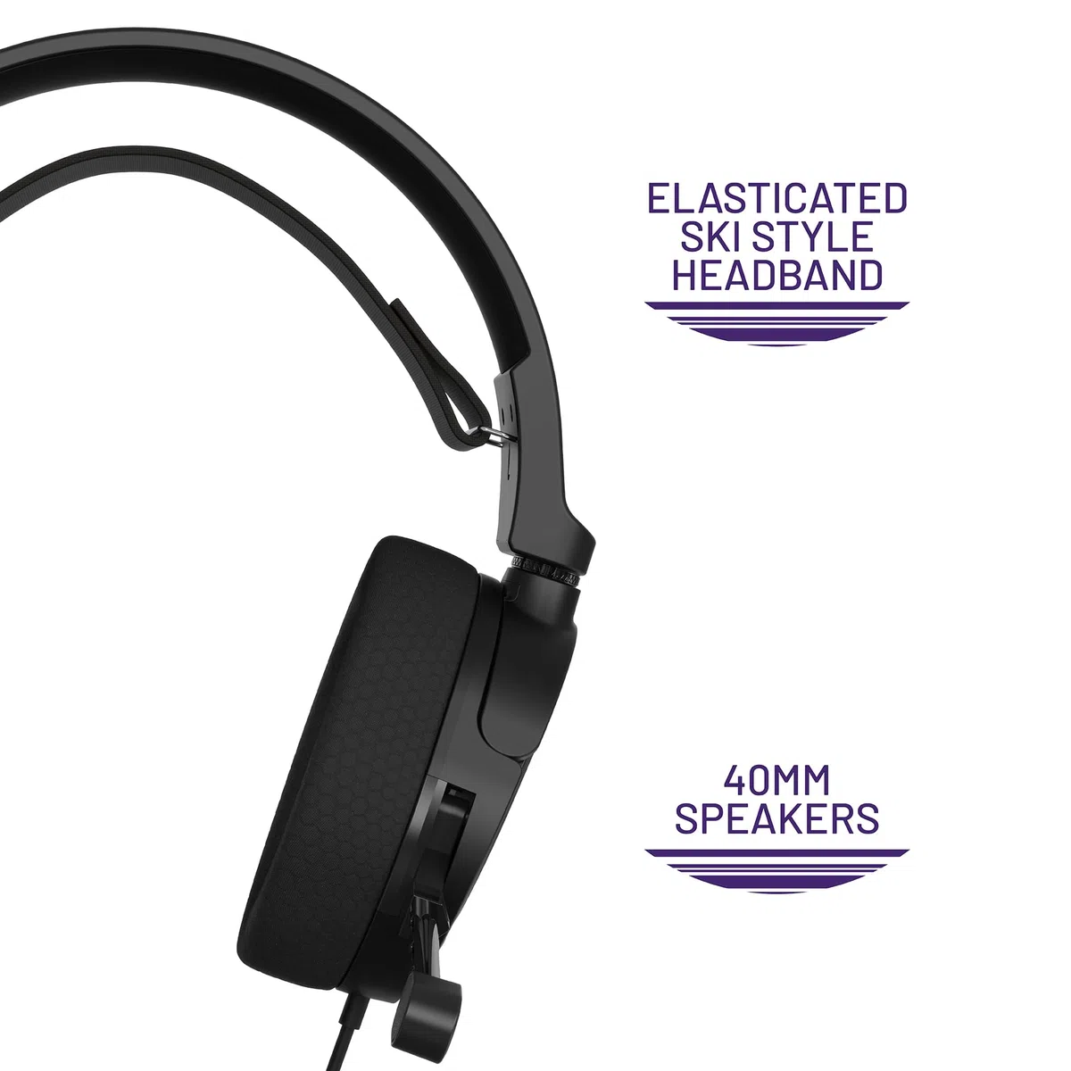 Cuffie da gioco over-ear STEALTH ECLIPSE, compatibili PS4 PS5 XBOX Switch PC, microfono flessibile, 3,5 mm jack