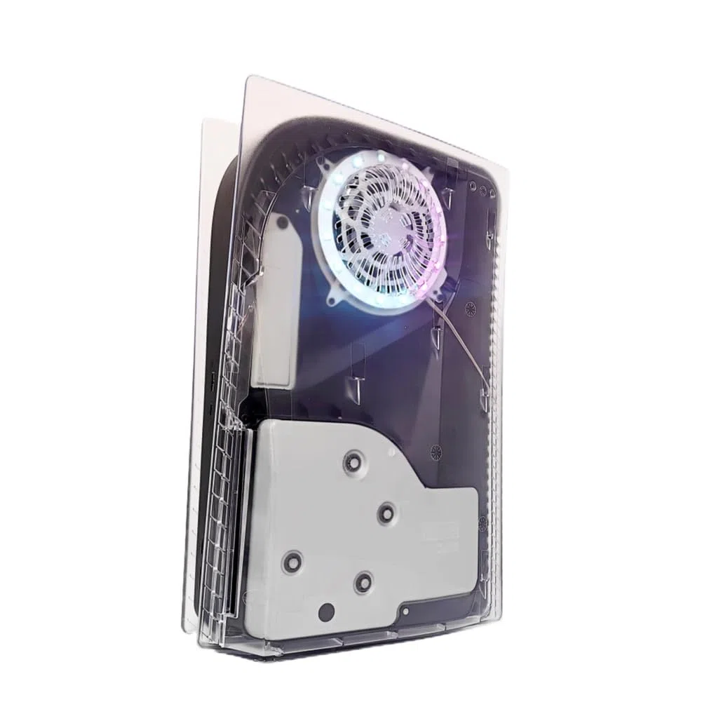 Piastre di Copertura per PS5 Console Versione Disco, Piastra Guscio di Ricambio con Prese d'aria Piastre Laterali Custodia in ABS Accessori Antiurto per PS5 Console, Trasparente