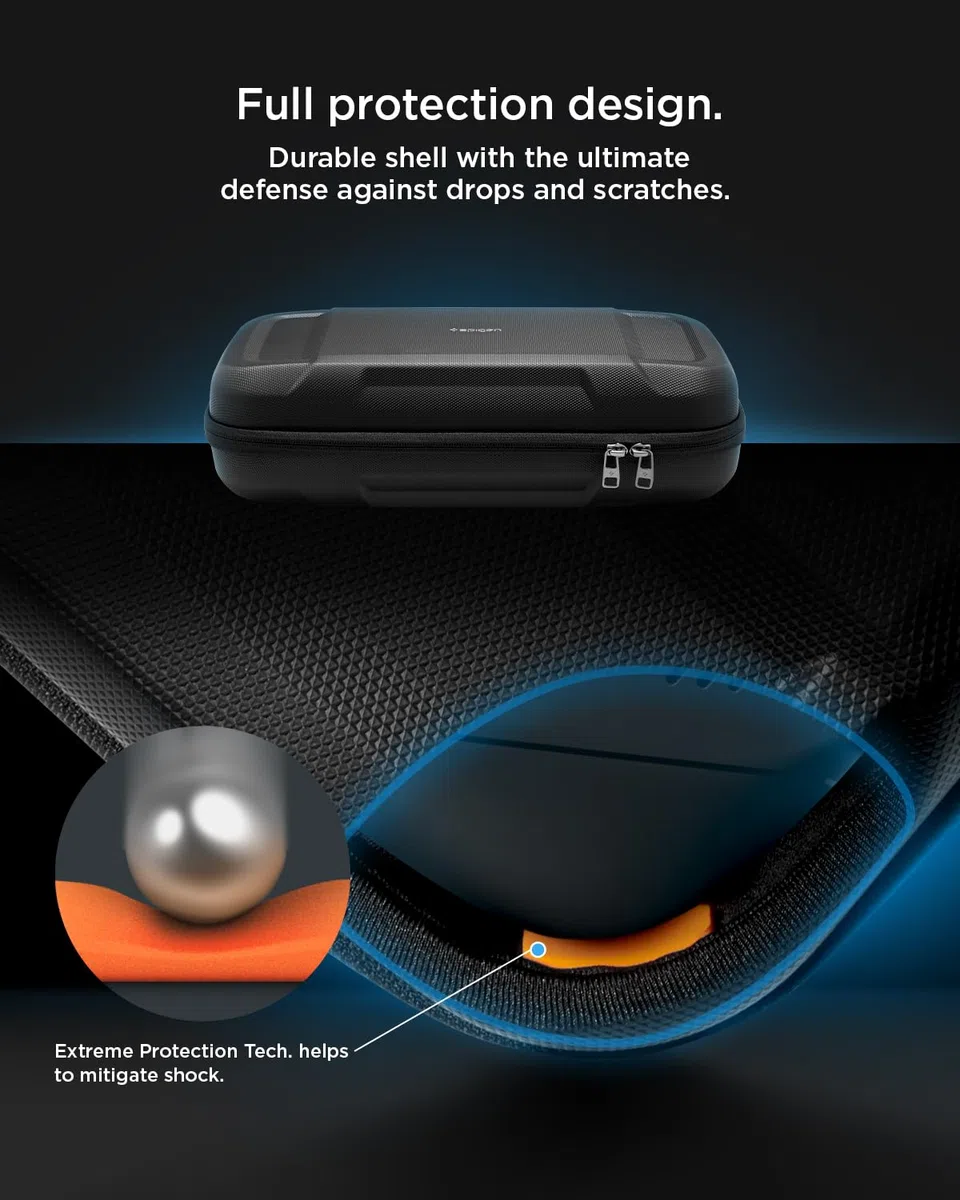 Spigen Cover Rugged Armor Pro Compatibile con Steam Deck LCD (2022) / Steam Deck OLED (2023) - Nero